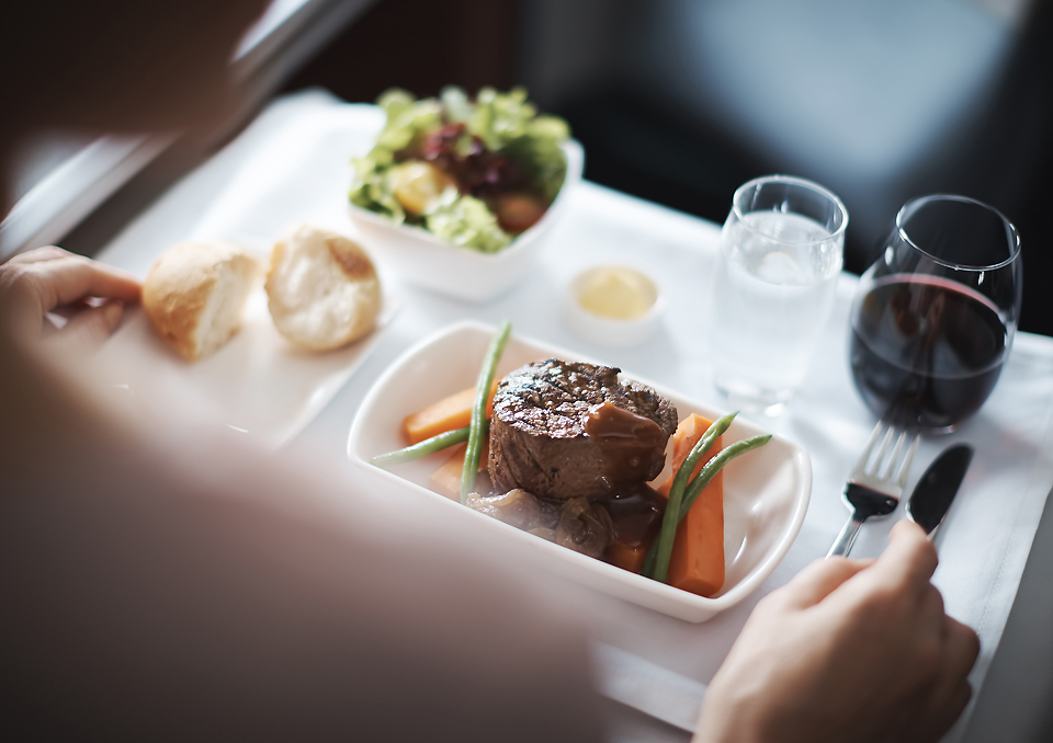 cathay pacific business class meals