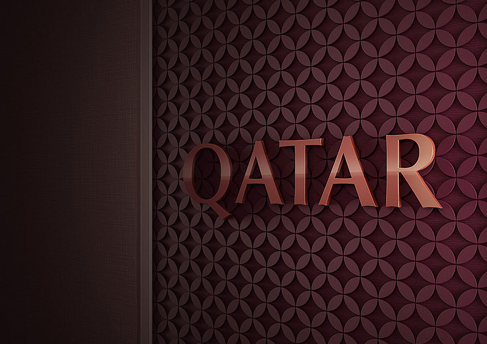 Qatar Airways aircraft sign