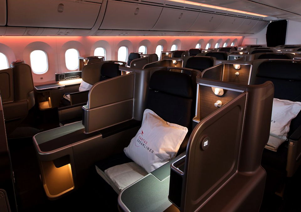 Qantas Business Class on the Boeing 787 Dreamliner
