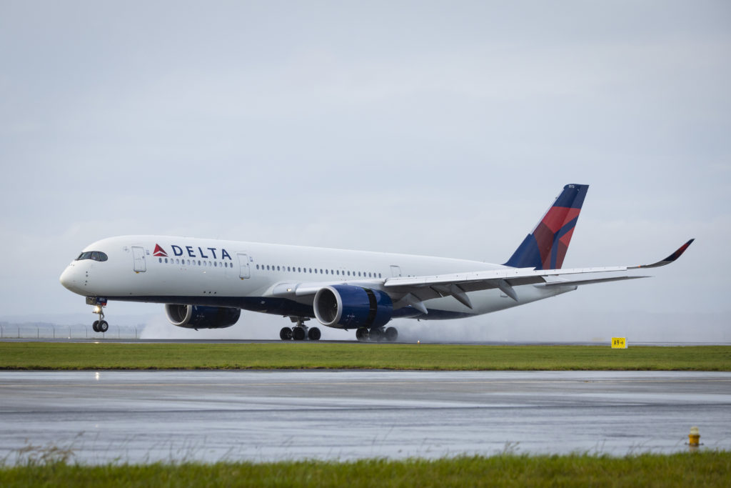 Delta Airlines touches down at Auckland International Airport