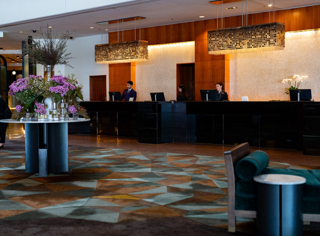 Reception desk at Four Seasons, Sydney. Photo: Harmeet Sehgal