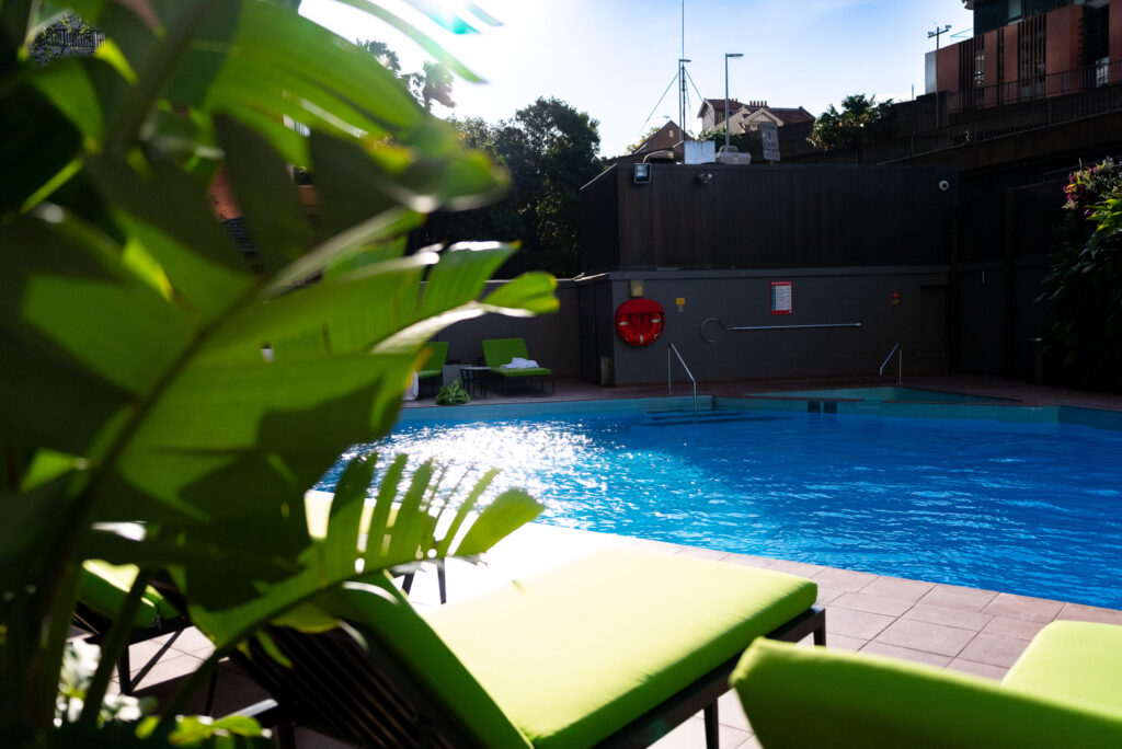 Outdoor heated swimming pool. Photo: Harmeet Sehgal