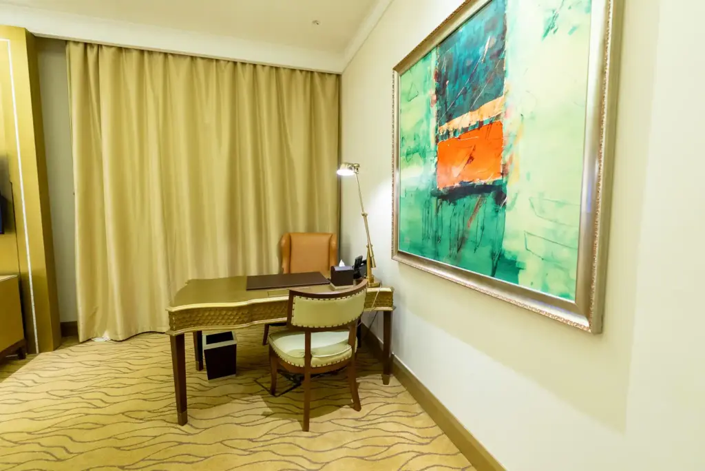 Work desk in the room