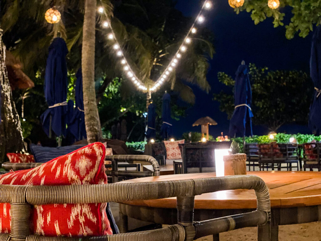 Lux beachside dining at Fisherman's Club at Hyatt Regency, Bali. Photo: Harmeet Sehgal